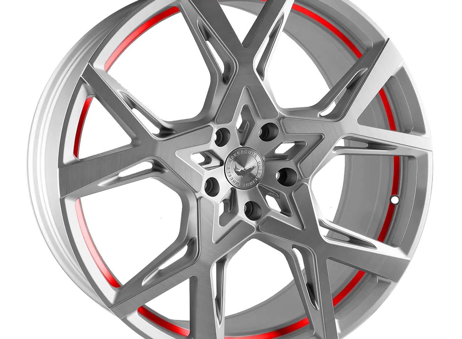 Project-X Silver Brushed Coulor Trim Red